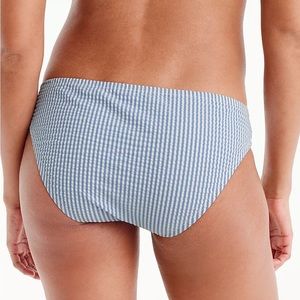 J. Crew Blue Seersucker Bikini Swim Bottoms. Only worn twice. Size Medium.